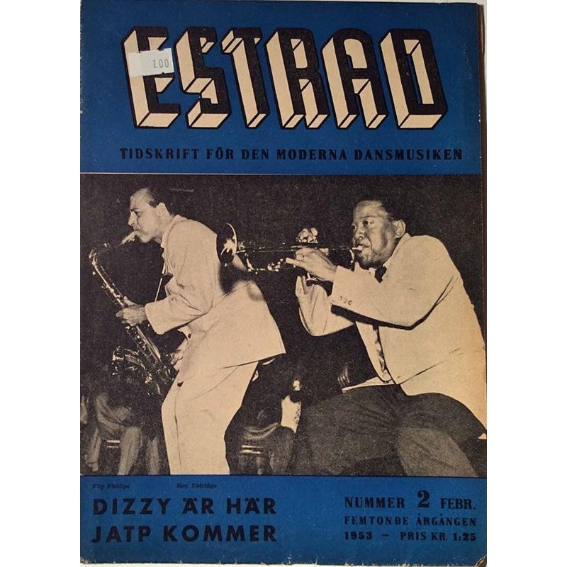 Estrad 1953 No.nummer 2 febr. Dizzy Gillespie,Jack Teagarden Magazine