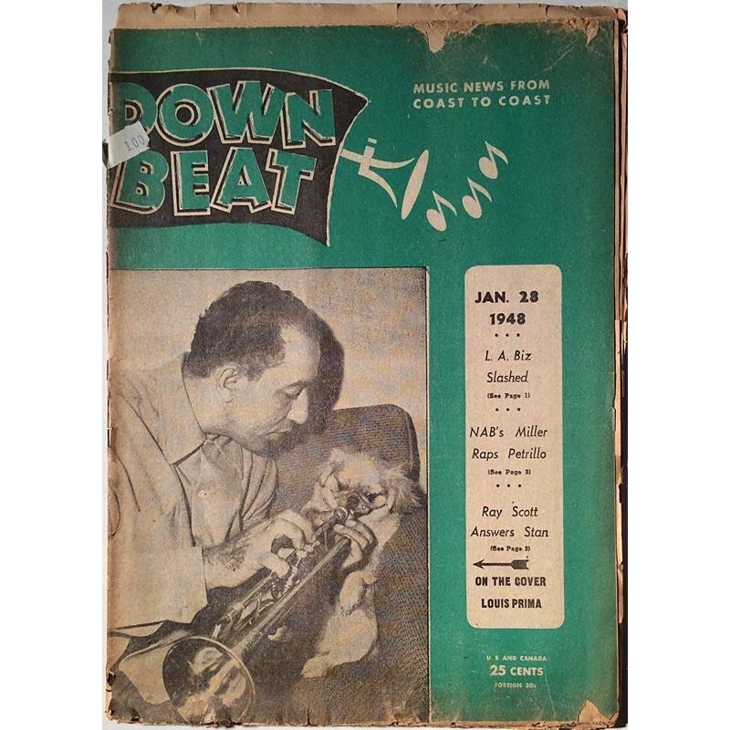 Down Beat 1948 No.Jan. 28 Louis Prima, Magazine