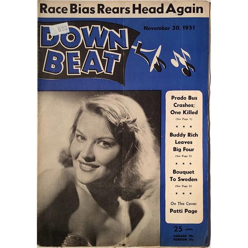 Down Beat 1951 No.November 30 Buddy Rich Magazine