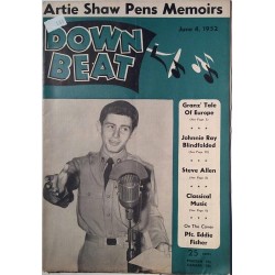 Down Beat : Johnnie Ray,Steve Allen - begagnade magazine