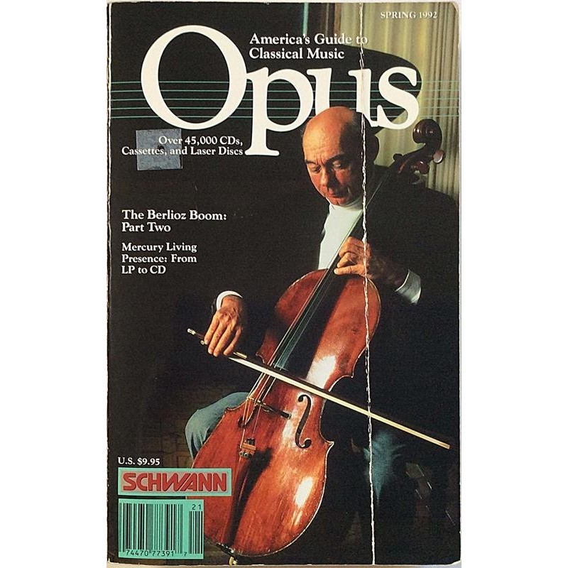 Opus America’s Guide to Classical Music: Over 45000 CDs’ Casettes, and Laser Discs  kansi VG- sisäsivut EX Käytetty kirja