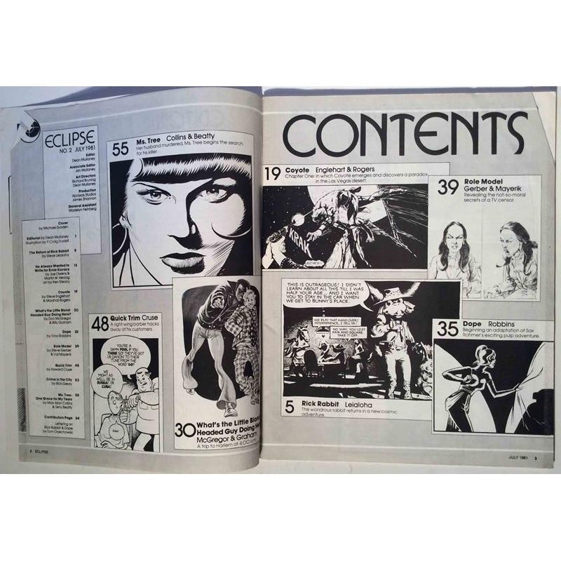 Eclipse 1981 No. NO.2 JULY Rogers,Englehart,Mayerik,Gerber,Geary,Leialoha Magazine