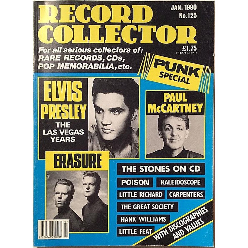 Record Collector 1990 No. No. 125 jan Elvis,Erasure,Paul McCartney Magazine