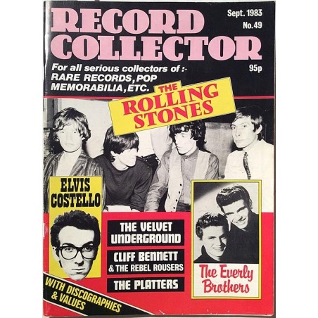 Record Collector 1983 No. No. 49 sept. Rolling Stones,Elvis Costello,Everly Brothers Magazine