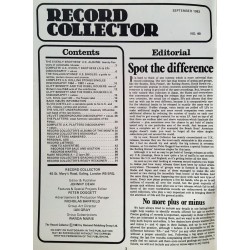 Record Collector 1983 No. No. 49 sept. Rolling Stones,Elvis Costello,Everly Brothers Magazine
