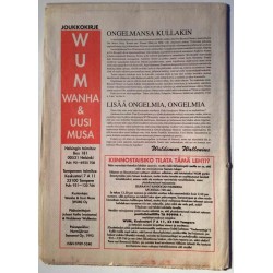 WUM Wanha & Uusi Musa 1993 No. 1 Kari Peitsamo,Slobo Horo,Maria Kalaniemi Magazine