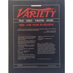 Variety film video theatre music: 1990 - The Year Review Marilyn J. Matelski  kansi EX sisäsivut EX Käytetty kirja