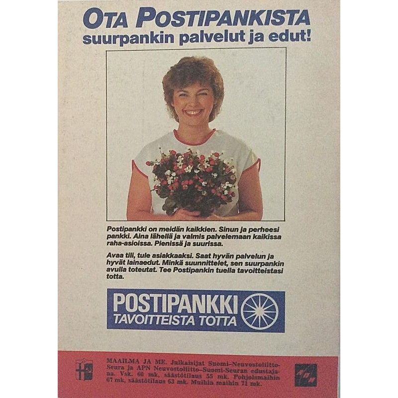 Maailma ja Me Helsingin henki - tulevaisuutta: 8 elokuu 1985  kansi EX sisäsivut EX Käytetty kirja
