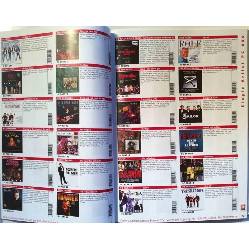 Disky: CD Catalogue  kansi EX- sisäsivut EX Käytetty kirja