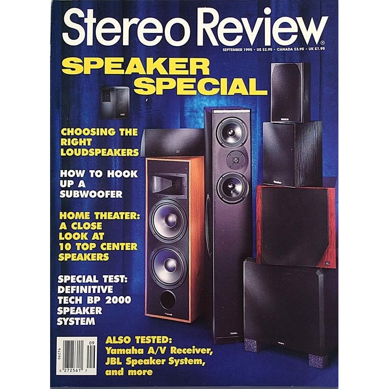 Stereo Review 1995 No. September Speaker special choosing the right loudspeakers Magazine