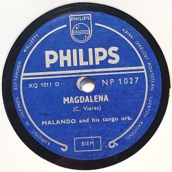 Malando and his tango ork.: Lass uns träumen am lago Maggiore / Magdalena  kansi paperikansi/muovitasku levy VG savikiekko gramo