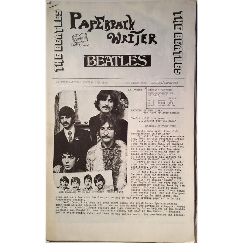 Beatles Paperback Writer 1977 No. august / september an international Beatles magazine Magazine