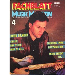Fachblatt 1984 No. Nr. 4 April David Gilmour,Don Felder,Mind De Ville Magazine