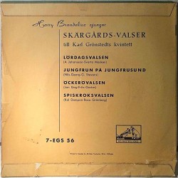 Brandelius Harry: Skärgårds-Valser del 2 EP - käytetty vinyylisingle PS G+ / VG-