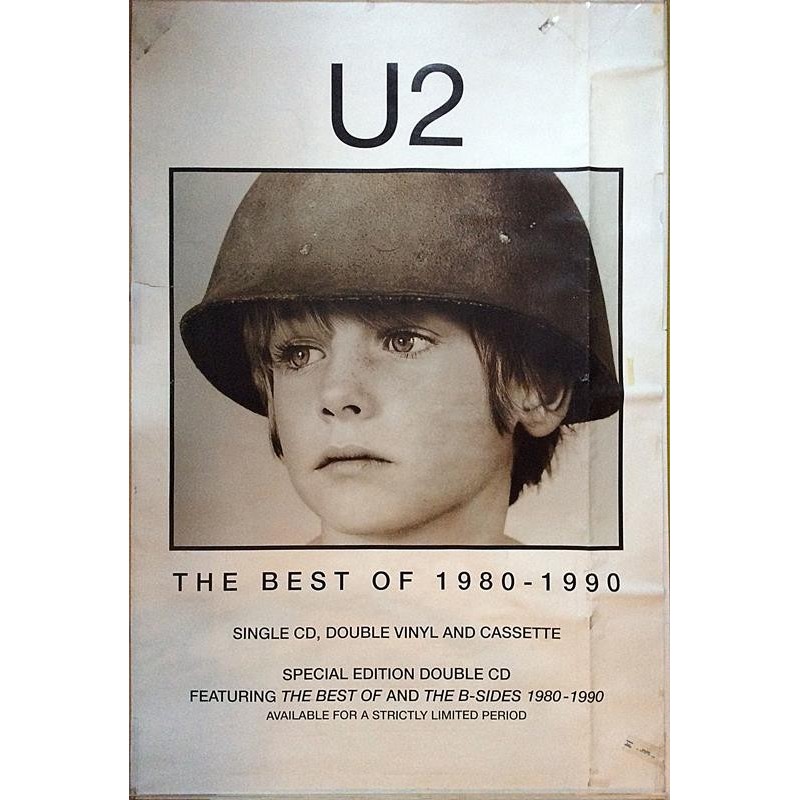 U2: The Best Of 1980-1990 : Promojuliste 100cm x 150cm - used original promo poster