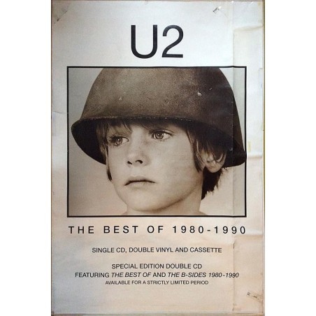 U2: The Best Of 1980-1990 : Promojuliste 100cm x 150cm - used original promo poster