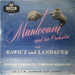 Mantovani and his Orchestra : Warsaw Concerto / Cornish Rhapsody - second hand single