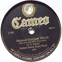 United States Army Band: National Emblem / Stars and Stripes Forever  kansi paperikansi/muovitasku levy VG+ savikiekko gramofoni
