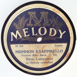 Lampenius Börje: Mummon kaappikello / Vanha riimu  kansi paperikansi/muovitasku levy G+ savikiekko gramofonilevy