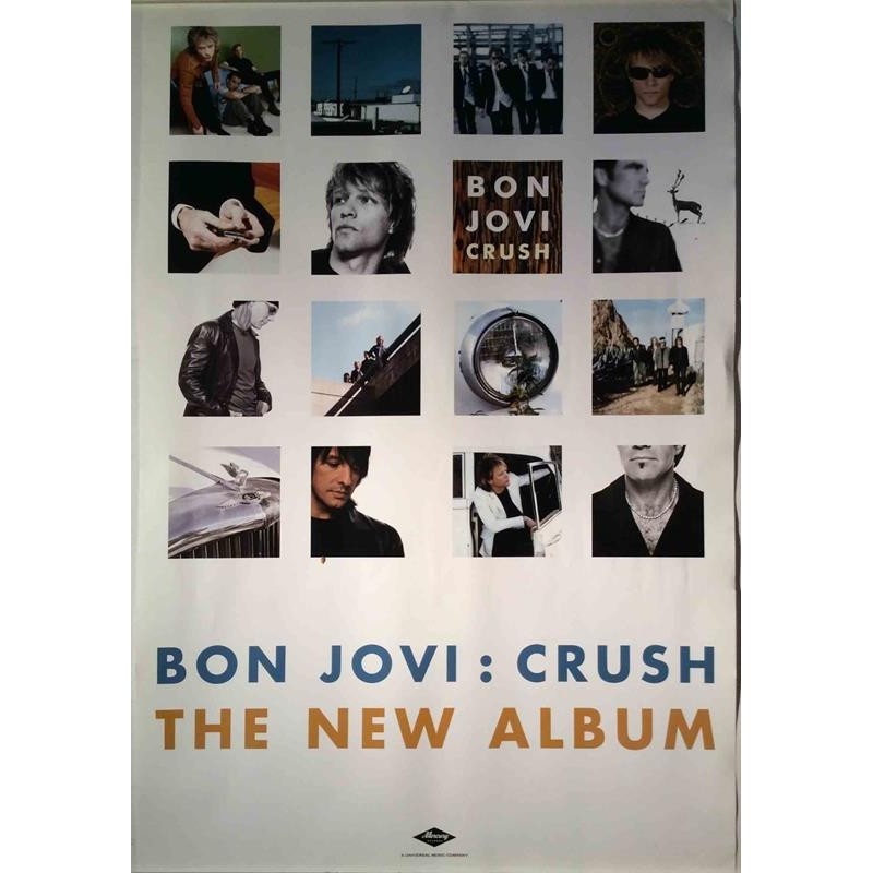 Bon Jovi: Crush new album : Promojuliste 50cm x 75cm - used original promo poster