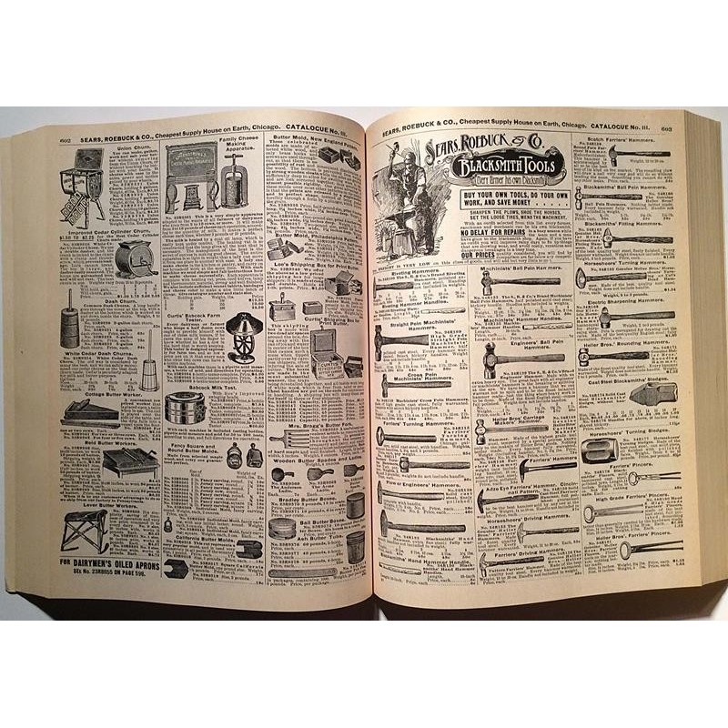Sears, Roebuck Catalogue: 1902 Edition  kansi EX- sisäsivut EX Käytetty kirja