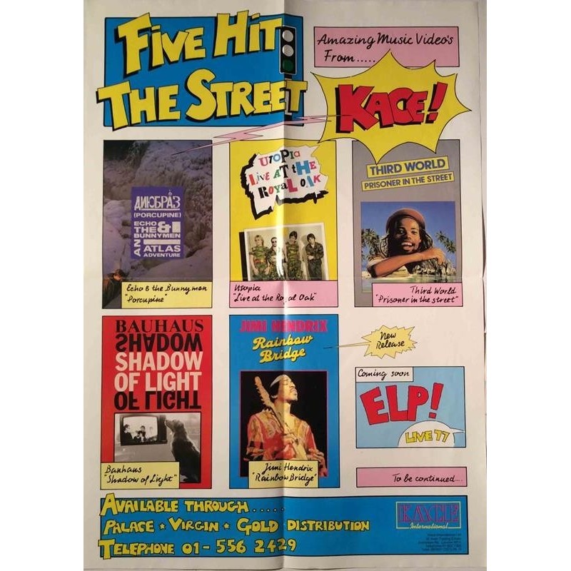 Five Hit The Street : Promojuliste videokaseteista 41cm x 59cm - JULISTE