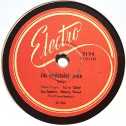 Theel Henry : Jos muistelet mua / Tristezza - shellac 78 rpm record