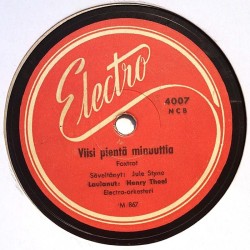 Theel Henry : Varsovan laulu / Viisi pientä minuuttia - shellac 78 rpm record