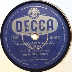 Kekkonen Vieno : Sateenkaaren tuolla puolen / Ken parantaa rakauden - shellac 78 rpm record