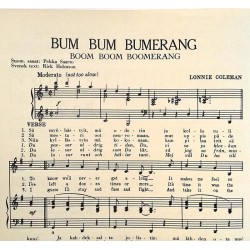 Bum Bum Bumerang: Lonnie Coleman  kansi EX sisäsivut EX Käytetty nuotti