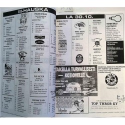 III-HAUSKA lauantaina 30.10.1993: Mauri Antero Nummisen suojelema  kansi EX sisäsivut EX Käytetty kirja/mainoslehti