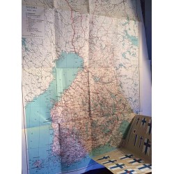 Suomen kartta : Suomen liput - Något använd bok