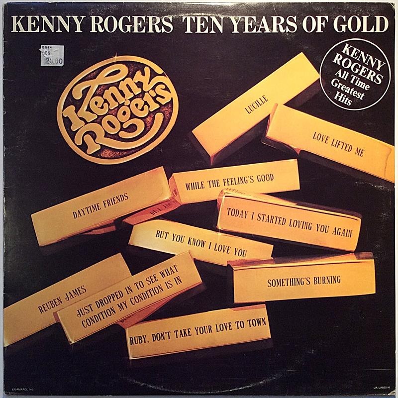 Rogers Kenny: Ten years of gold - Käytetty LP VG / EX