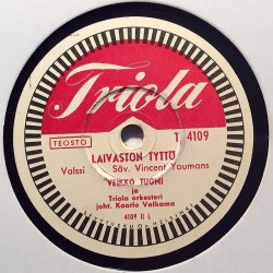 Tuomi Veikko 1953 T 4109 Laulu lemmelleni / Laivaston tyttö shellac 78 rpm record