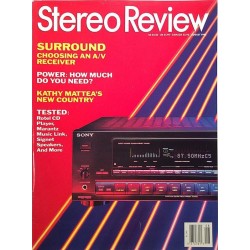 Stereo Review 1992 August Kathy Mattea, Surround choosing A/V receiver aikakauslehti audio