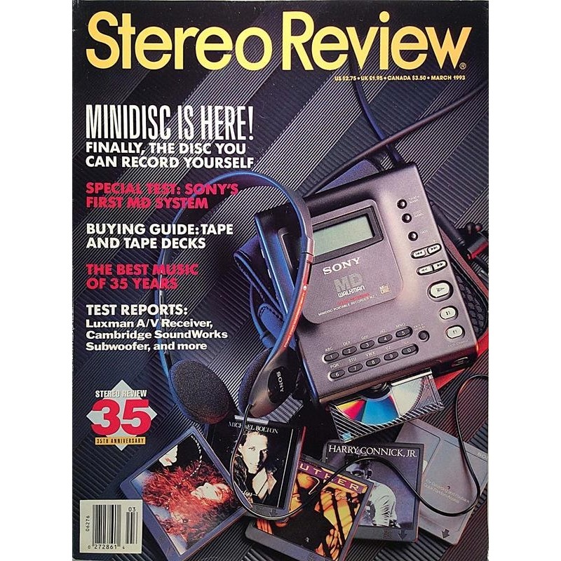 Stereo Review : Minidisc is here, Tape Buying guide - begagnade magazine audio hi-fi