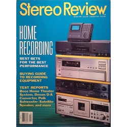Stereo Review : Test reports: Denon D/A , Polk Subwoofer - used magazine audio hi-fi