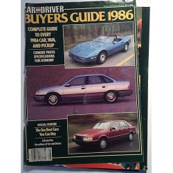 Car and Driver : Buyers Guide 1986 complete guide - used magazine car