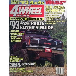 Petersen’s 4Wheel & Off-Road 1993 January ‘93 4x4x parts buyer’s guide aikakauslehti autot