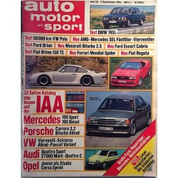 Auto motor und sport 1983 Heft 18 BMW 745i, AMG-Mercedes, Porsche Carrera aikakauslehti autot