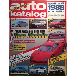 Auto Katalog 1987 1.August Modelljahr 1988 aikakauslehti autot