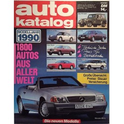 Auto Katalog 1989 1.August Modelljahr 1990 aikakauslehti autot