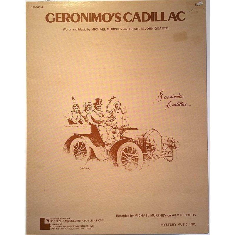 Geronimo’s Cadillac 1972 1406GSM Michael Murphey and Charles John Quartro Sheet music