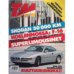 Tekniikan Maailma 1990 11 BMW 850i Baijerilainen aikakauslehti