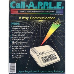 Call A.P.P.L.E. Magazine 1987 January II Way Communication aikakauslehti tietokone