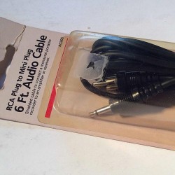 Audio johto 1.8m uros - uros 1985 AC205 male RCA plug to male Mini plug Accessories