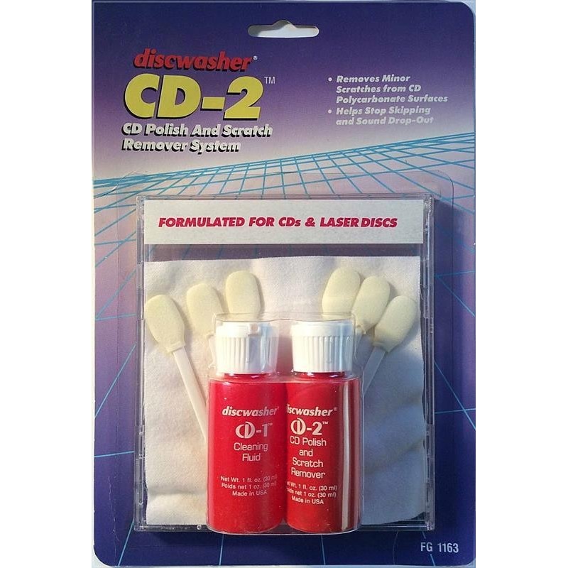 Discwasher CD2 CD Scratch remover Puhdistusliina ja tikut, 30ml