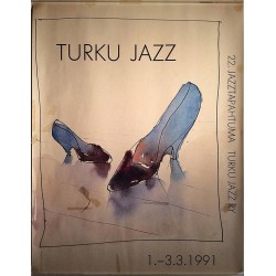 Turku Jazz 22. Jazztapahtuma : Tapahtumajuliste 42cm x 55cm - Juliste