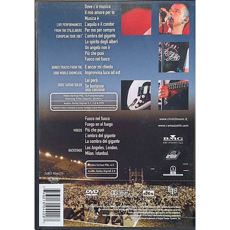 DVD - RAMAZZOTTI EROS :  STILELIBERO  2001 POP ARIOLA tuotelaji: DVD