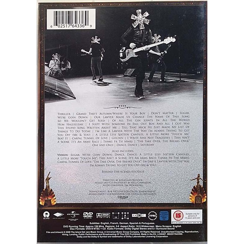 DVD - FALL OUT BOY :  LIVE IN PHOENIX  2007 POP UNIVERSAL tuotelaji: DVD
